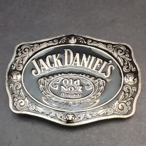 2005 Jack Daniels Old No.7 Brand  Gray/Black Metal Belt Buckle.